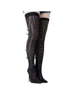 Giaro SARAFINA | BLACK | THIGH BOOTS | Italian Style -Urban Sole Shop giaro sarafina black thigh boots italian style 6