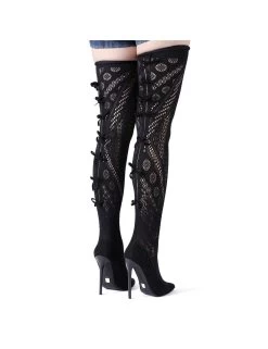 Giaro SARAFINA | BLACK | THIGH BOOTS | Italian Style -Urban Sole Shop giaro sarafina black thigh boots italian style 8