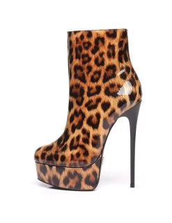 Giaro Shiny Leopard Giaro "Galana" Ankle Boots