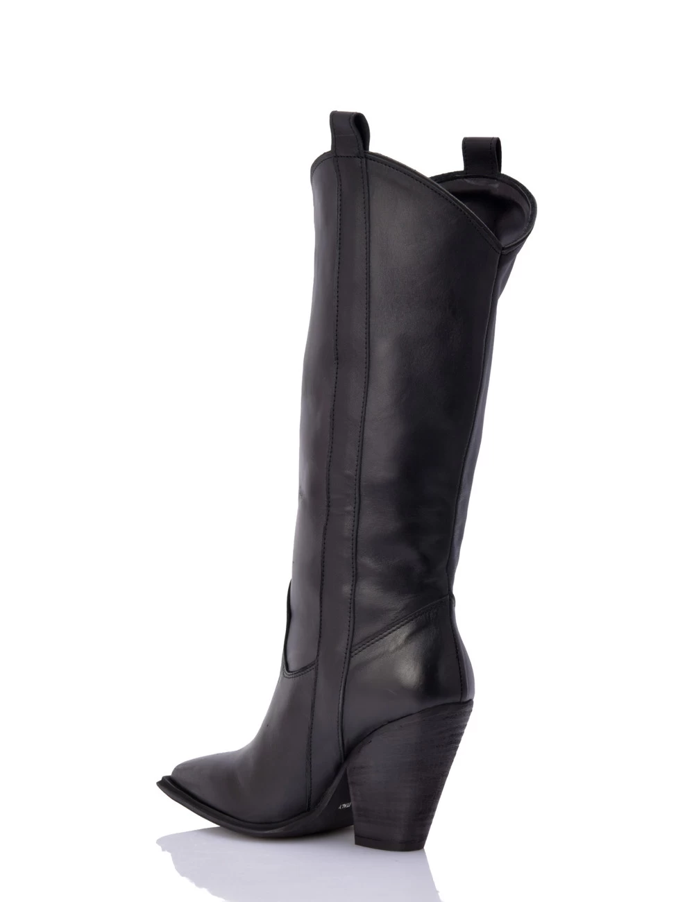 Sanctum Black Leather Raquel High Heel Cowboy Boots 2 Sanctum Black Leather Raquel High Heel Cowboy Boots - Image 2