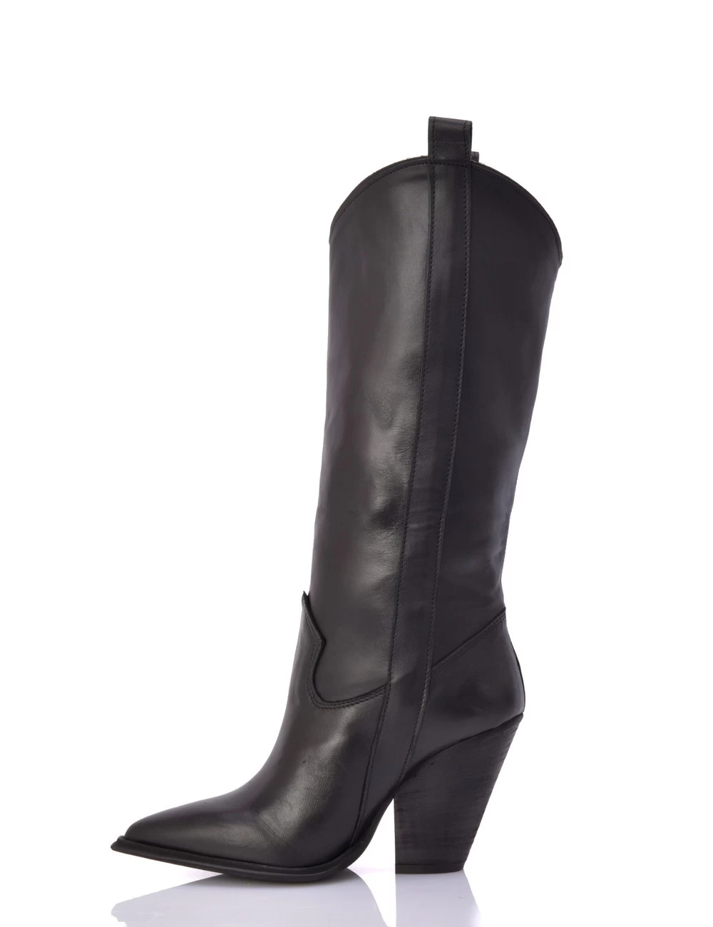 Sanctum Black Leather Raquel High Heel Cowboy Boots 5 Sanctum Black Leather Raquel High Heel Cowboy Boots - Image 5