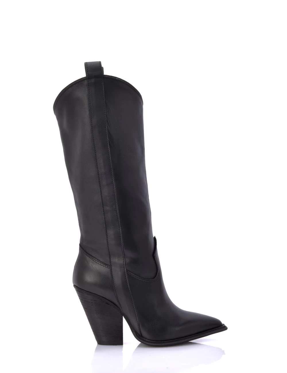 Sanctum Black Leather Raquel High Heel Cowboy Boots 1 Sanctum Black Leather Raquel High Heel Cowboy Boots