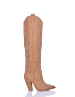 Sanctum Brown Leather Cardinale Cowboy Boots