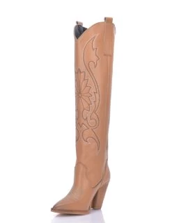 Sanctum Brown Leather Cardinale Cowboy Boots -Urban Sole Shop sanctum brown leather cardinale cowboy boots 3