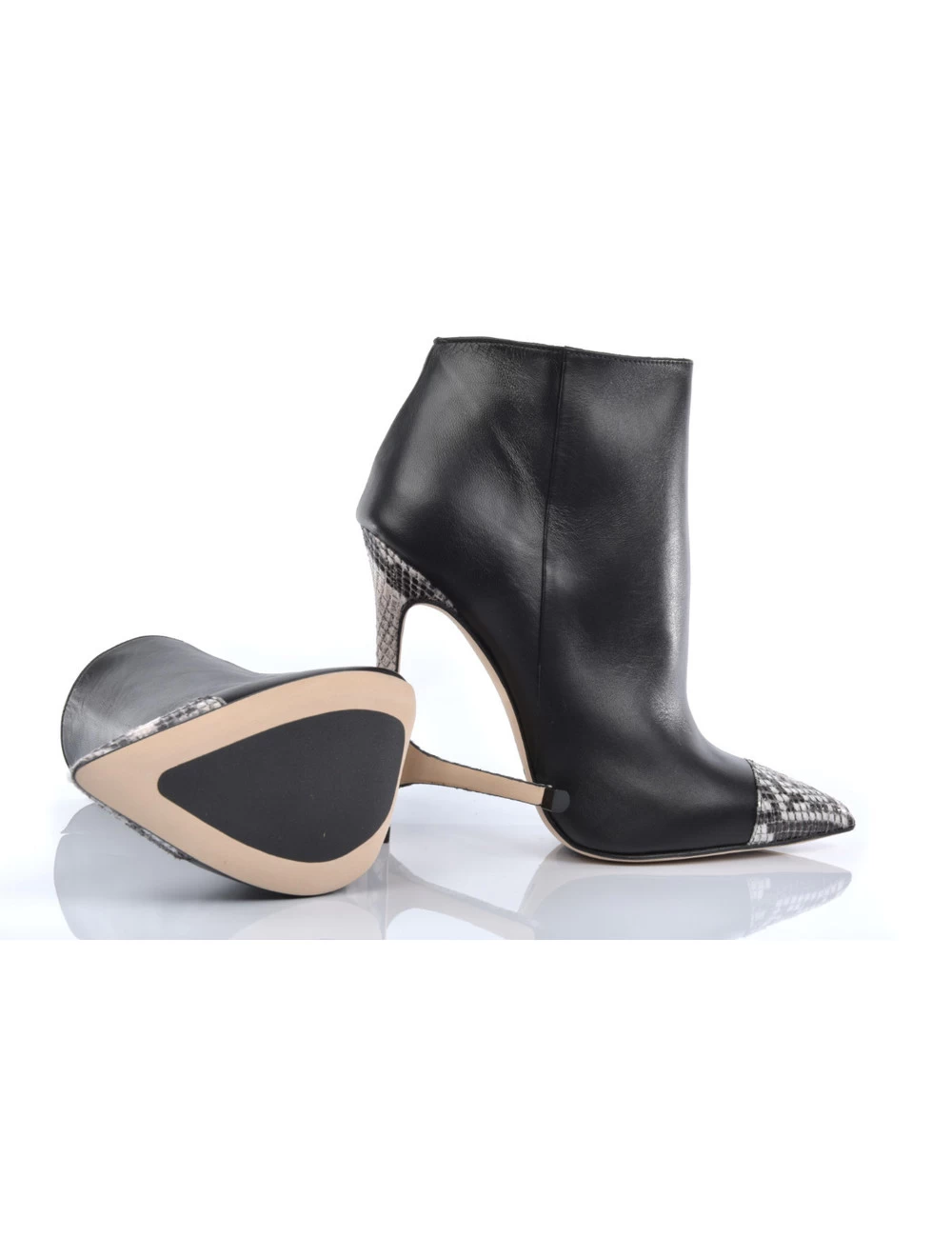 Sanctum High Italian Ankle Boots VESTA With Python Stiletto Heels In Real Leather 3 Sanctum High Italian Ankle Boots VESTA With Python Stiletto Heels In Real Leather - Image 3