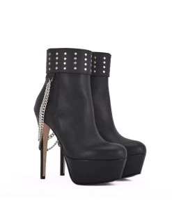 Sanctum High Italian Ankle Boots With Platform Heels In Real Leather -Urban Sole Shop sanctum high italian ankle boots with platform hee 6