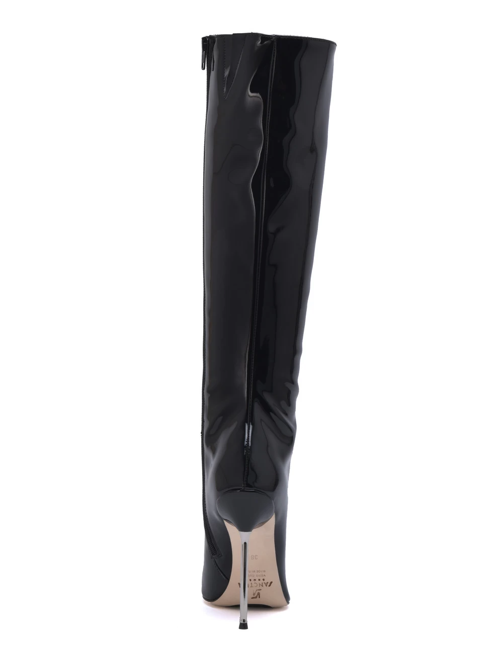 Sanctum High Italian Knee Boots GAIA With Stiletto Heels In Genuine Patent Leather 2 Sanctum High Italian Knee Boots GAIA With Stiletto Heels In Genuine Patent Leather - Image 2