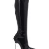 Sanctum High Italian Knee Boots GAIA With Stiletto Heels In Genuine Patent Leather