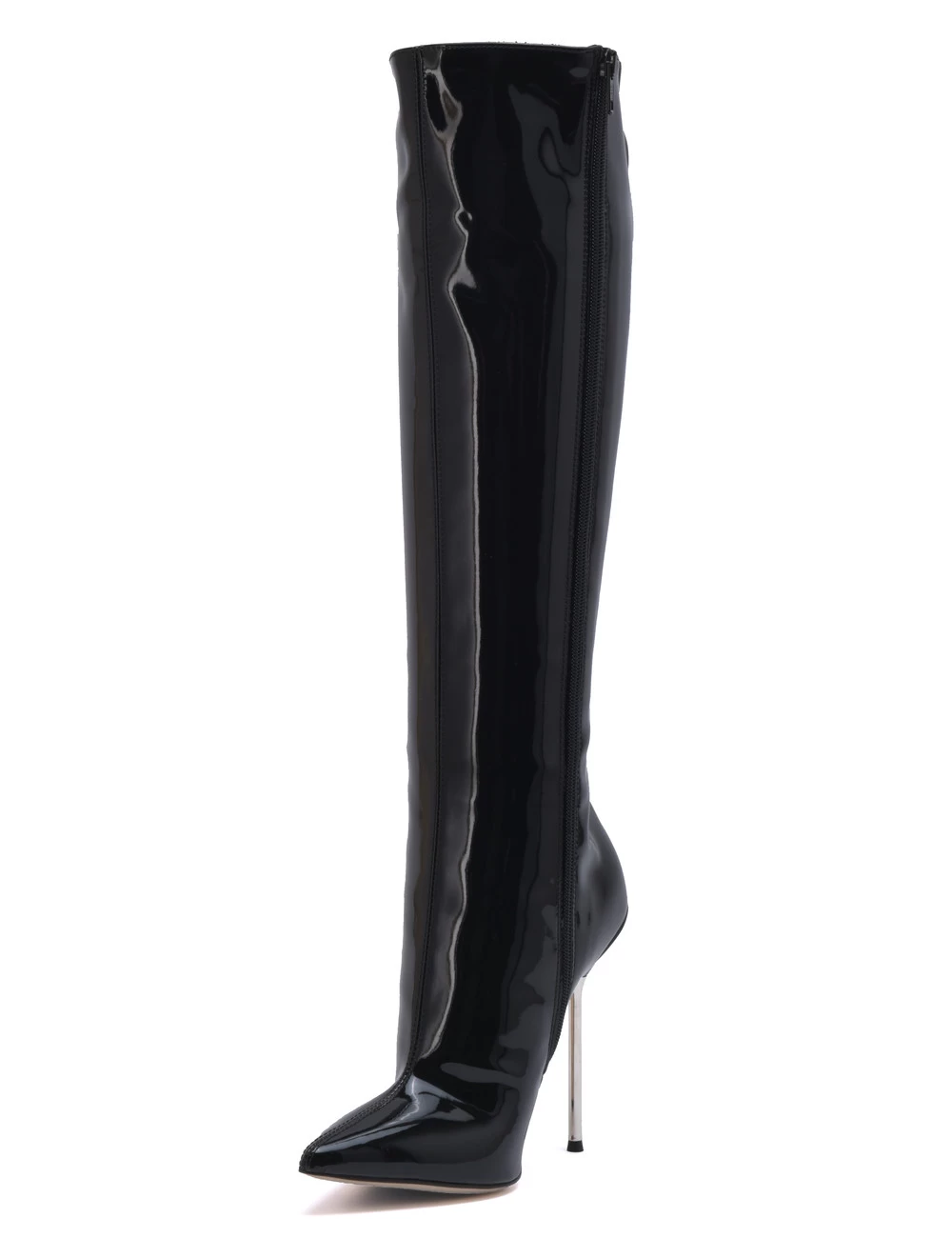 Sanctum High Italian Knee Boots GAIA With Stiletto Heels In Genuine Patent Leather 4 Sanctum High Italian Knee Boots GAIA With Stiletto Heels In Genuine Patent Leather - Image 4