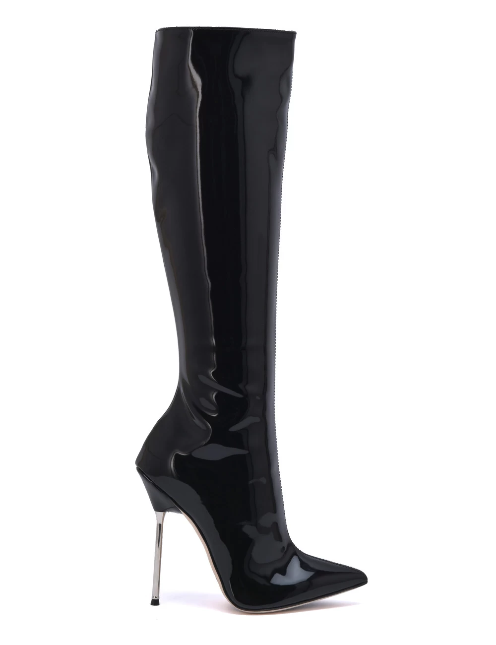 Sanctum High Italian Knee Boots GAIA With Stiletto Heels In Genuine Patent Leather 1 Sanctum High Italian Knee Boots GAIA With Stiletto Heels In Genuine Patent Leather