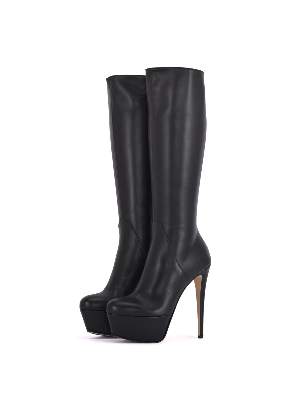 Sanctum High Italian Knee Boots ISIS With Platform Heels In Real Leather 6 Sanctum High Italian Knee Boots ISIS With Platform Heels In Real Leather - Image 6