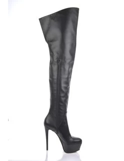 Sanctum High Italian Thigh Boots ISIS With Platform Heels In Real Leather -Urban Sole Shop sanctum high italian thigh boots isis with platfor 4
