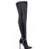 Sanctum High Italian THIGH Boots VESPER With Full Back Zipper In Genuine Leather