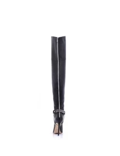 Sanctum High Italian THIGH Boots VESPER With Full Back Zipper In Genuine Leather -Urban Sole Shop sanctum high italian thigh boots vesper with full 6