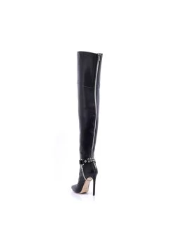Sanctum High Italian THIGH Boots VESPER With Full Back Zipper In Genuine Leather -Urban Sole Shop sanctum high italian thigh boots vesper with full 7
