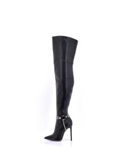 Sanctum High Italian THIGH Boots VESPER With Full Back Zipper In Genuine Leather -Urban Sole Shop sanctum high italian thigh boots vesper with full 9