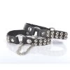 Sanctum LEATHER BOOT BELT LEA - 2CM - SINGLE CHAIN - BLACK NAPPA