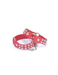 Sanctum LEATHER BOOT BELT LEA - 2CM - SINGLE CHAIN - RED NAPPA