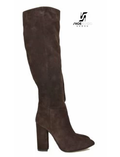 Sanctum Shoes Long Pull On Knee Boots With High Heels In Suede -OUTLET