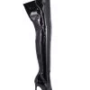 Sanctum Vegan High Thigh Boots GIGI With Stiletto Heel In Italian VEGAN Shiny Leather