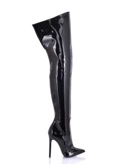 Sanctum Vegan High Thigh Boots GIGI With Stiletto Heel In Italian VEGAN Shiny Leather