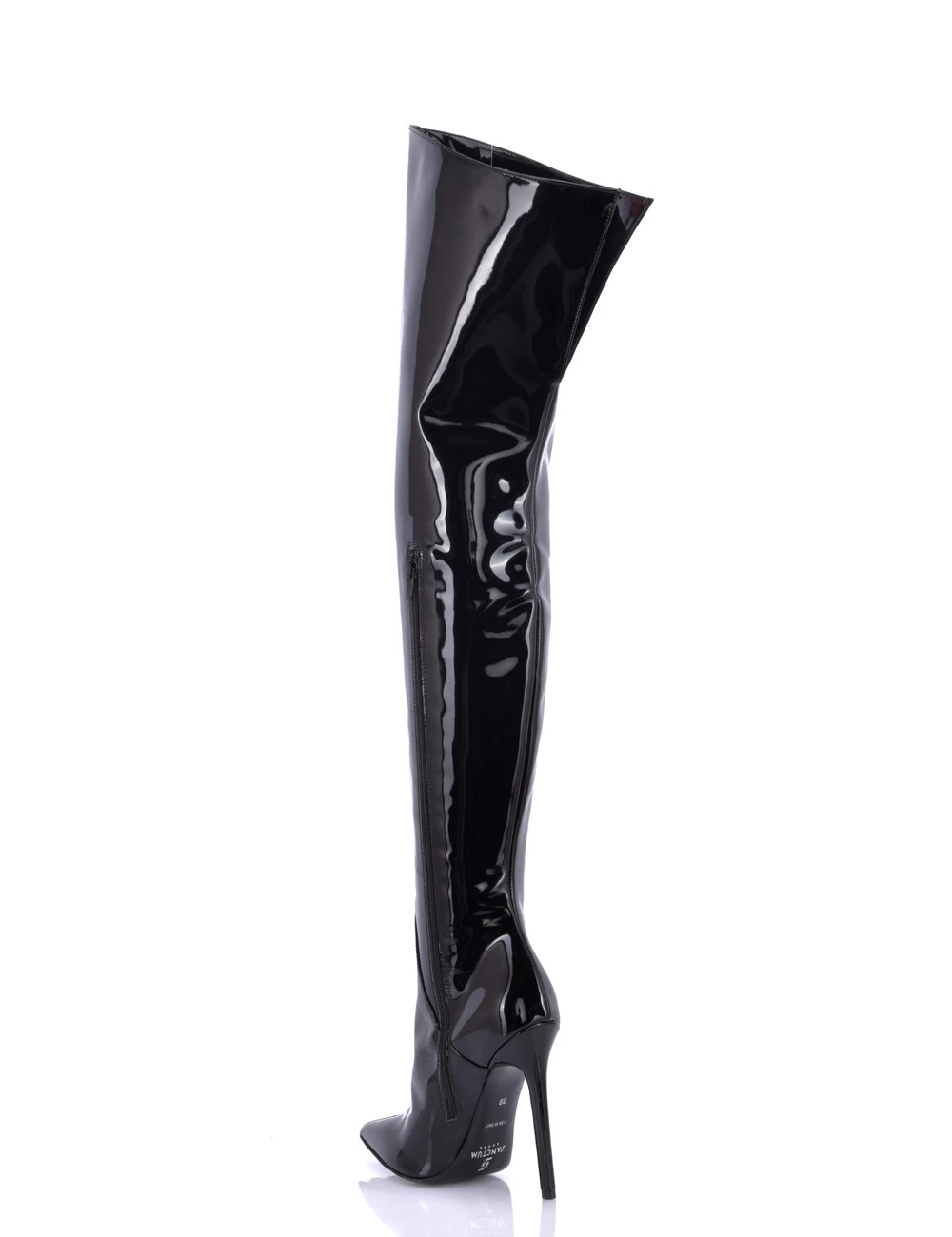 Sanctum Vegan High Thigh Boots GIGI With Stiletto Heel In Italian VEGAN Shiny Leather 7 Sanctum Vegan High Thigh Boots GIGI With Stiletto Heel In Italian VEGAN Shiny Leather - Image 7