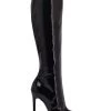 Sanctum Vegan Knee Boots GINA With Stiletto Heel In Italian VEGAN Shiny Leather
