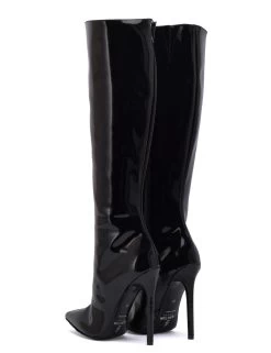 Sanctum Vegan Knee Boots GINA With Stiletto Heel In Italian VEGAN Shiny Leather -Urban Sole Shop sanctum vegan knee boots gina with stiletto heel i 5