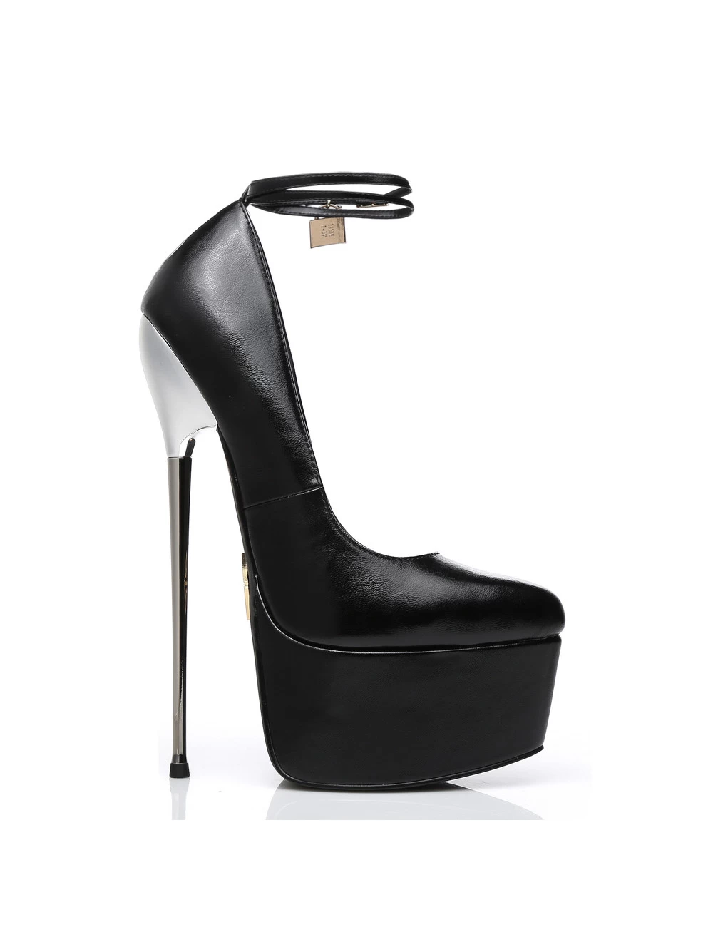 SLICK Black ESSENCE Giaro SLICK Platform Pumps With Locking Ankle Strap 3 SLICK Black ESSENCE Giaro SLICK Platform Pumps With Locking Ankle Strap - Image 3