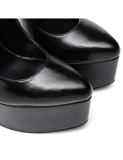 SLICK Black ESSENCE Giaro SLICK Platform Pumps With Locking Ankle Strap 13 SLICK Black ESSENCE Giaro SLICK Platform Pumps With Locking Ankle Strap -Urban Sole Shop slick black essence giaro slick platform pumps wit 3