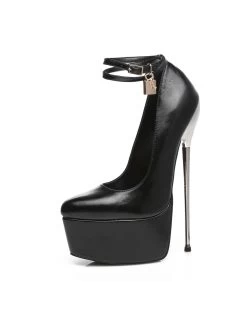 SLICK Black ESSENCE Giaro SLICK Platform Pumps With Locking Ankle Strap 15 SLICK Black ESSENCE Giaro SLICK Platform Pumps With Locking Ankle Strap -Urban Sole Shop slick black essence giaro slick platform pumps wit 5