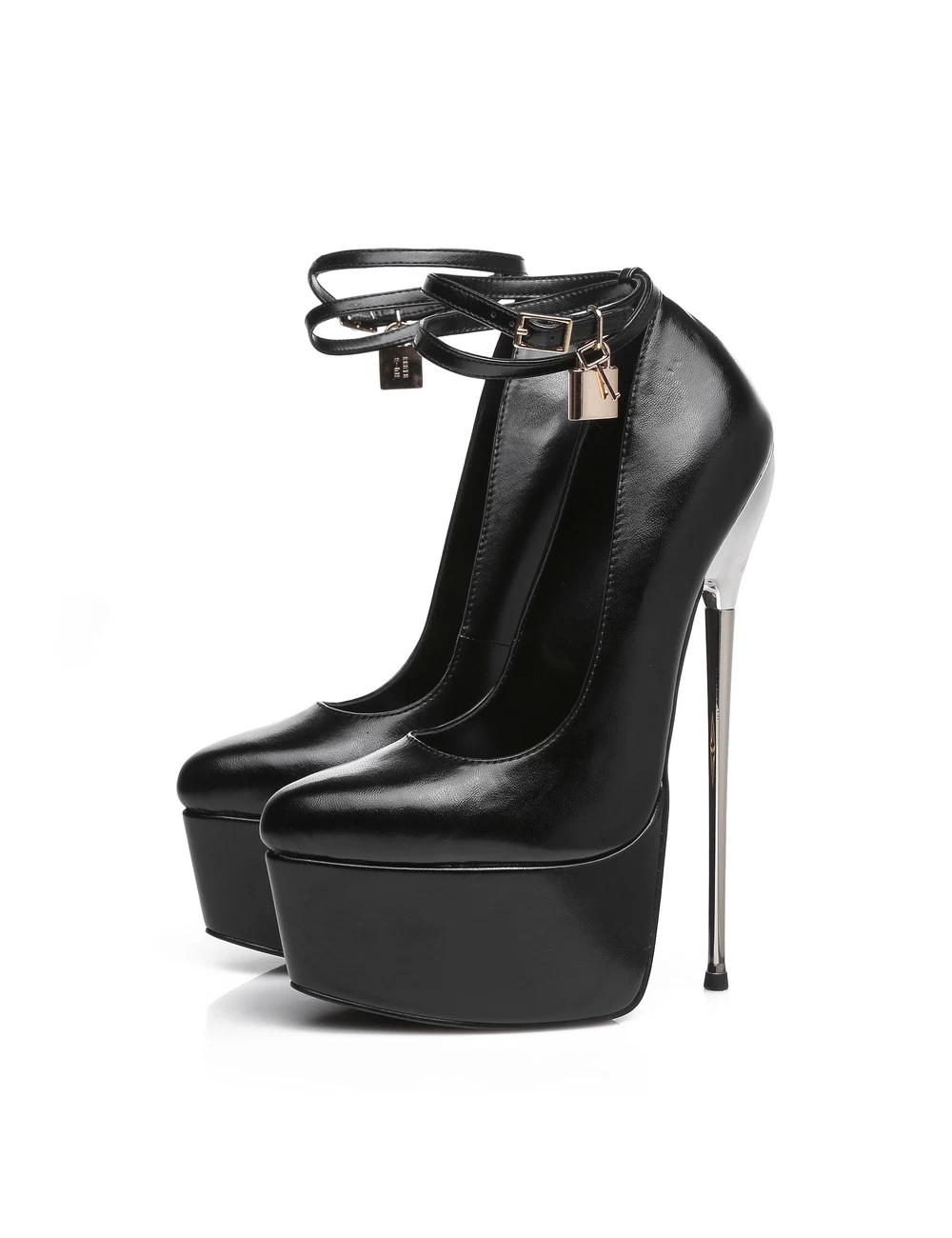 SLICK Black ESSENCE Giaro SLICK Platform Pumps With Locking Ankle Strap 7 SLICK Black ESSENCE Giaro SLICK Platform Pumps With Locking Ankle Strap - Image 7