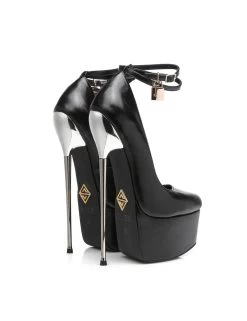 SLICK Black ESSENCE Giaro SLICK Platform Pumps With Locking Ankle Strap 17 SLICK Black ESSENCE Giaro SLICK Platform Pumps With Locking Ankle Strap -Urban Sole Shop slick black essence giaro slick platform pumps wit 7