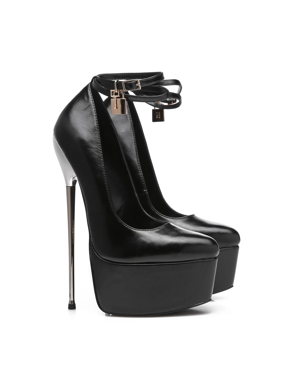 SLICK Black ESSENCE Giaro SLICK Platform Pumps With Locking Ankle Strap 9 SLICK Black ESSENCE Giaro SLICK Platform Pumps With Locking Ankle Strap - Image 9