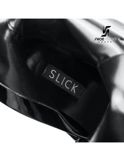 SLICK Black Giaro SLICK ENZO Fetish Platform Booties With Silver Heels 20 SLICK Black Giaro SLICK ENZO Fetish Platform Booties With Silver Heels -Urban Sole Shop slick black giaro slick enzo fetish platform booti 9