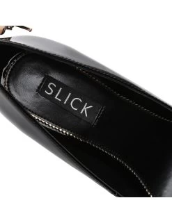 SLICK Black Shiny ESSENCE Giaro SLICK Platform Pumps With Locking Ankle Strap -Urban Sole Shop slick black shiny essence giaro slick platform pum 5