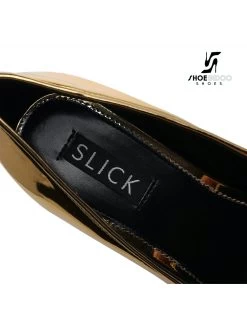 SLICK Gold Shiny Giaro SLICK ESCALA Platform Pumps With Gold Heels -Urban Sole Shop slick gold shiny giaro slick escala platform pumps 8