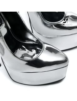 SLICK Liquid Silver Giaro SLICK ESCALA Platform Pumps With Silver Heels 17 SLICK Liquid Silver Giaro SLICK ESCALA Platform Pumps With Silver Heels -Urban Sole Shop slick liquid silver giaro slick escala platform pu 6