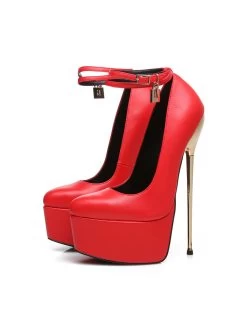 SLICK Red ESSENCE Giaro SLICK Platform Pumps With Locking Ankle Strap 17 SLICK Red ESSENCE Giaro SLICK Platform Pumps With Locking Ankle Strap -Urban Sole Shop slick red essence giaro slick platform pumps with 6