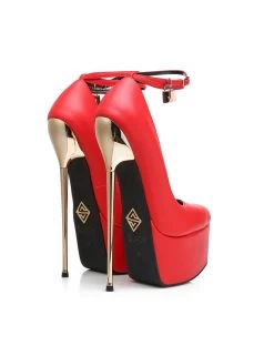 SLICK Red ESSENCE Giaro SLICK Platform Pumps With Locking Ankle Strap 18 SLICK Red ESSENCE Giaro SLICK Platform Pumps With Locking Ankle Strap -Urban Sole Shop slick red essence giaro slick platform pumps with 7