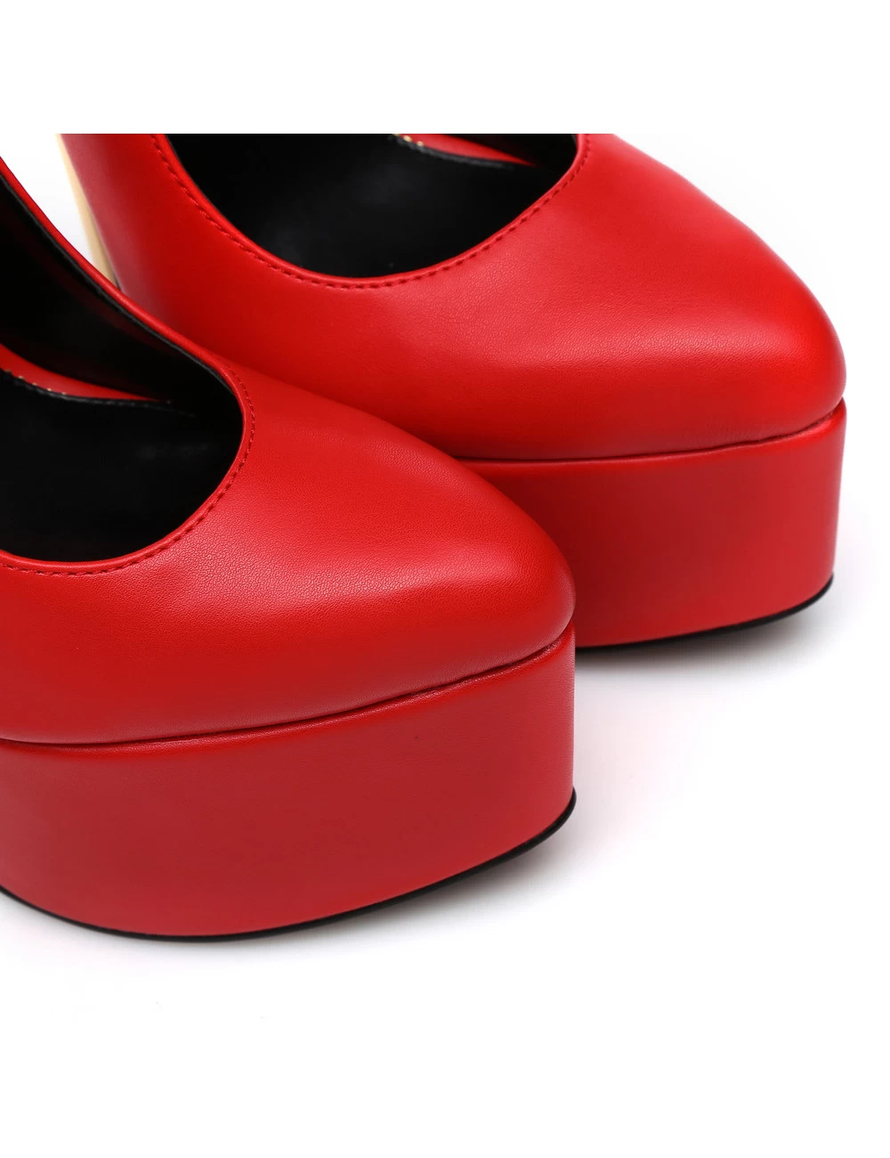 SLICK Red ESSENCE Giaro SLICK Platform Pumps With Locking Ankle Strap 9 SLICK Red ESSENCE Giaro SLICK Platform Pumps With Locking Ankle Strap - Image 9