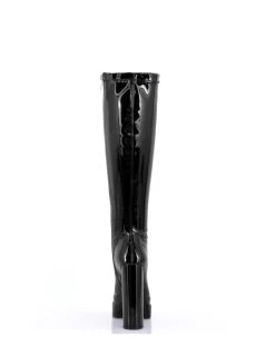 Stephane Vegan Caruso Platform Knee Boots - Black Shiny -Urban Sole Shop stephane vegan caruso platform knee boots black sh 5
