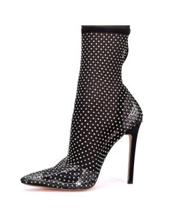 Stephane Vegan JINX Glitter Ankle Boots Transparent