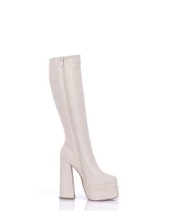 Stephane Vegan Severine Platform Chunky Knee Boots Beige -Urban Sole Shop stephane vegan severine platform chunky knee boots 3