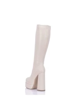 Stephane Vegan Severine Platform Chunky Knee Boots Beige -Urban Sole Shop stephane vegan severine platform chunky knee boots 4